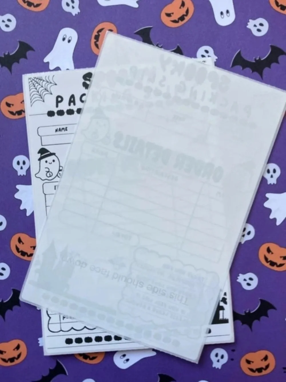 Spooky Themed Thermal Packing Slip Labels (20)